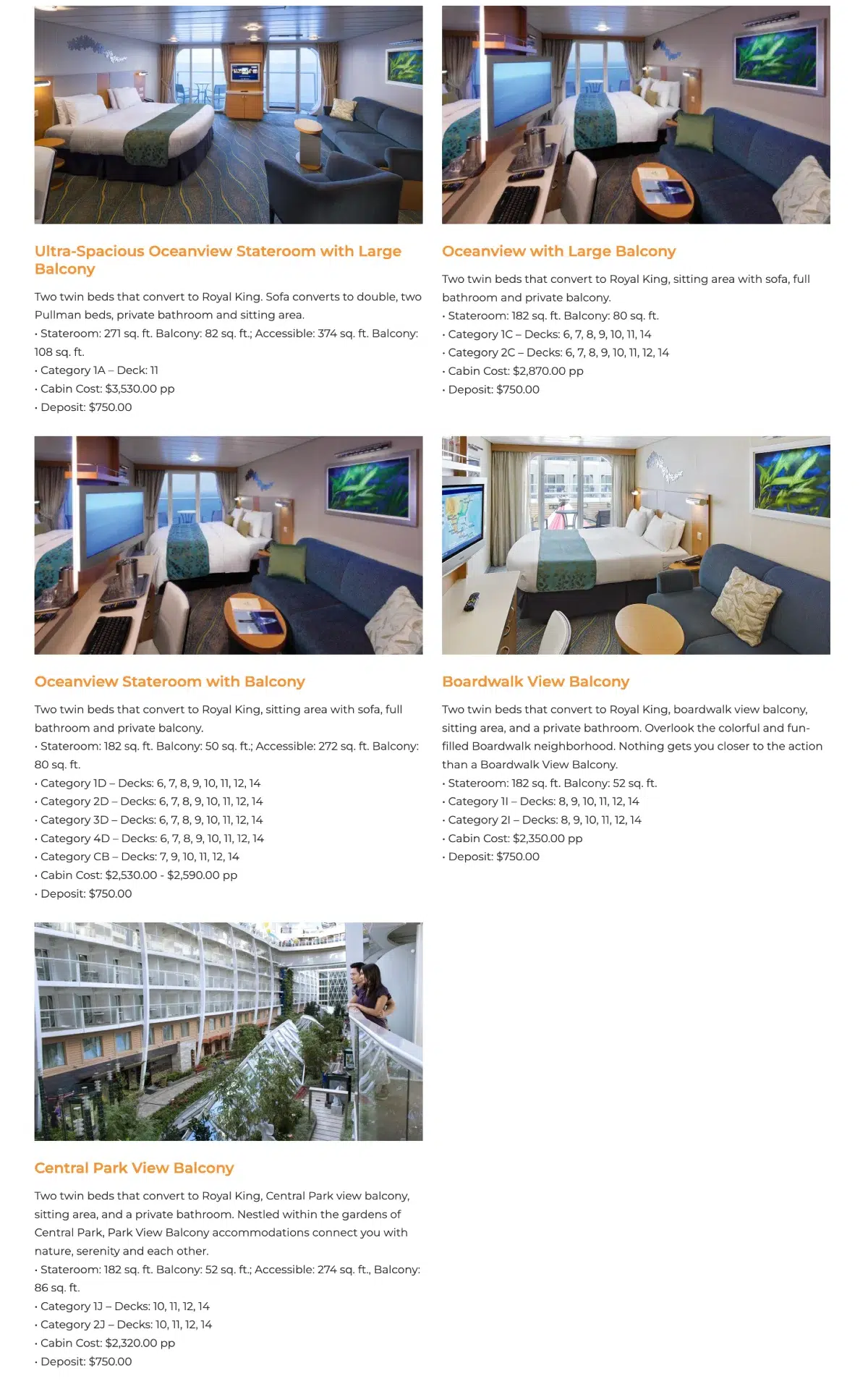 RCI Wonder of the Seas 2027 - Balkon Kabinen Bliss Cruise Erotravel