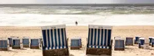 Strand Norden Strandkorb Urlaub Kontrast